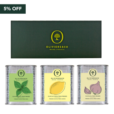 Aromatic Olive Oil Trio: Basil, Lemon, Garlic