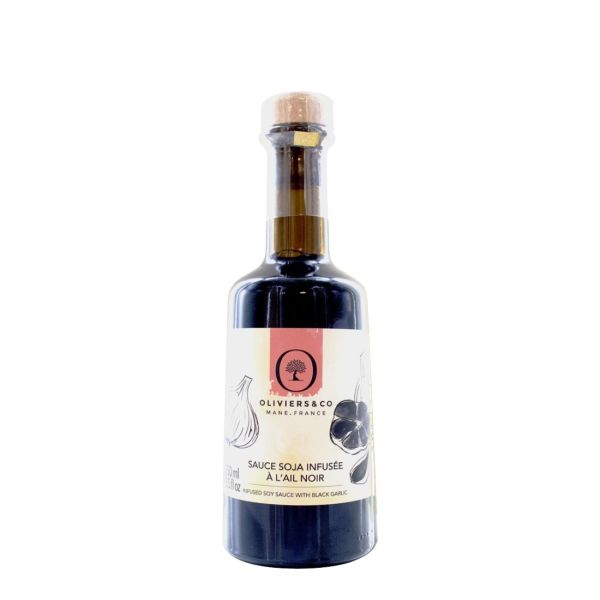 Soy sauce infused with black garlic