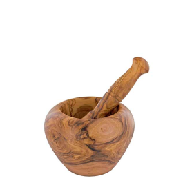 Greece Olive Wood Mortar & Pestle