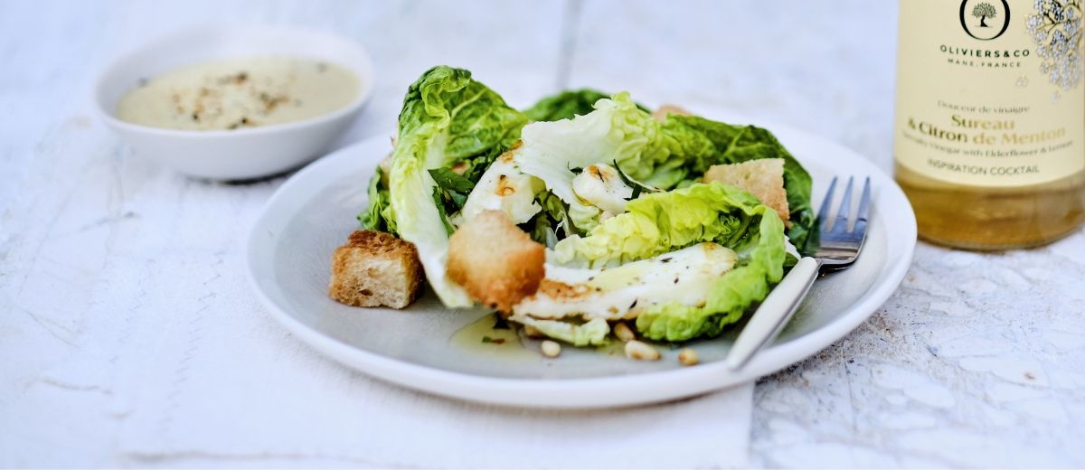 Caesar Salad with Grilled Halloumi