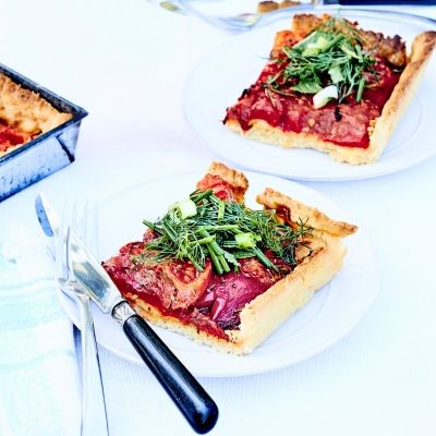 Tomato & Bell Pepper Pie
