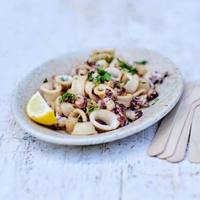Baby squid with hibiscus and bergamot vinegar