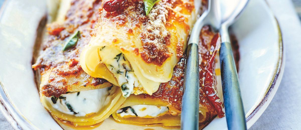 Basil & Bell Pepper Pesto Cannelloni