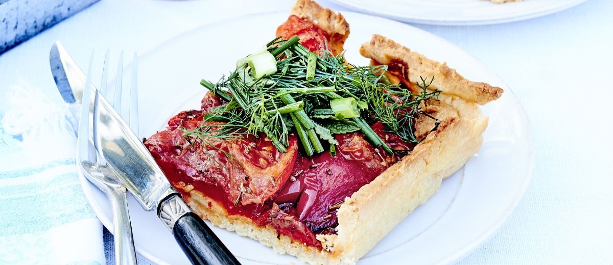 Tomato & Bell Pepper Pie