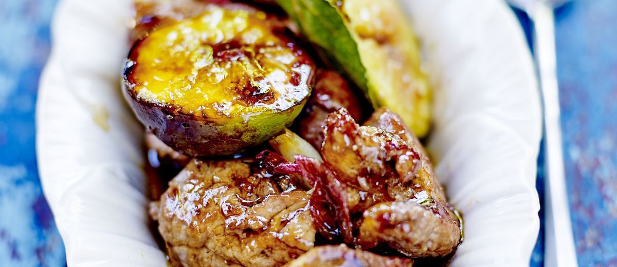 Caramelised Filet Mignon and roasted Figs