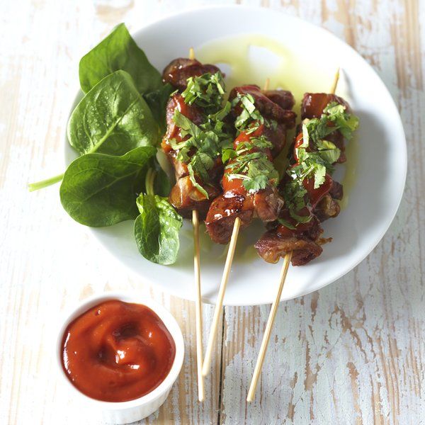 Caramelized Pork Skewers with BBQ Sauce