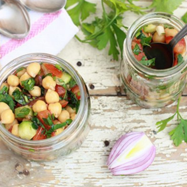 Chickpea Salad with Chili Olive Oil & Lime