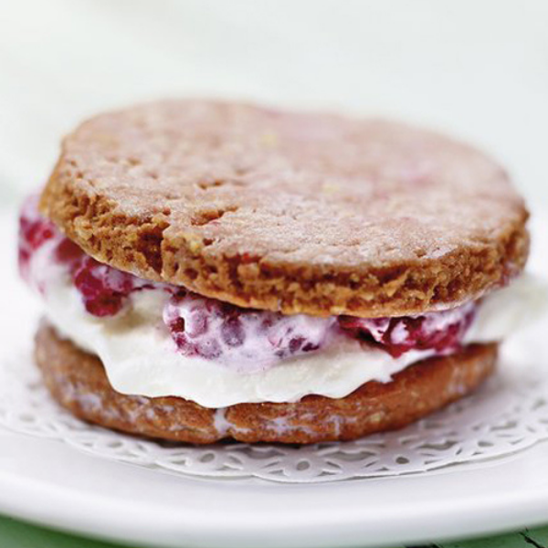 Raspberry Ice Cream Sandwiches
