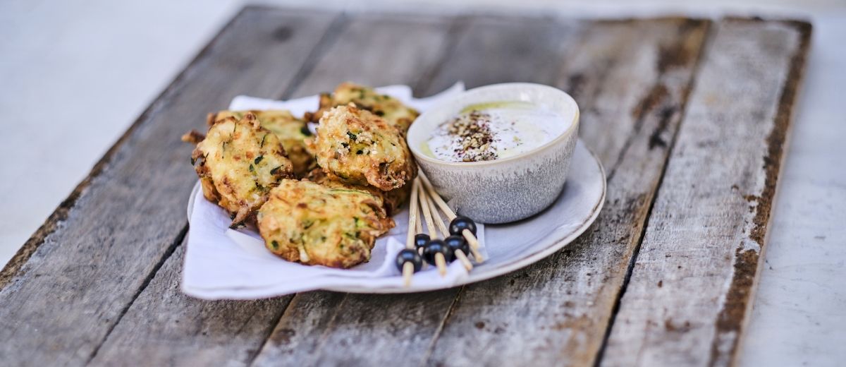 Zucchini Fritters with Feta and Za'atar